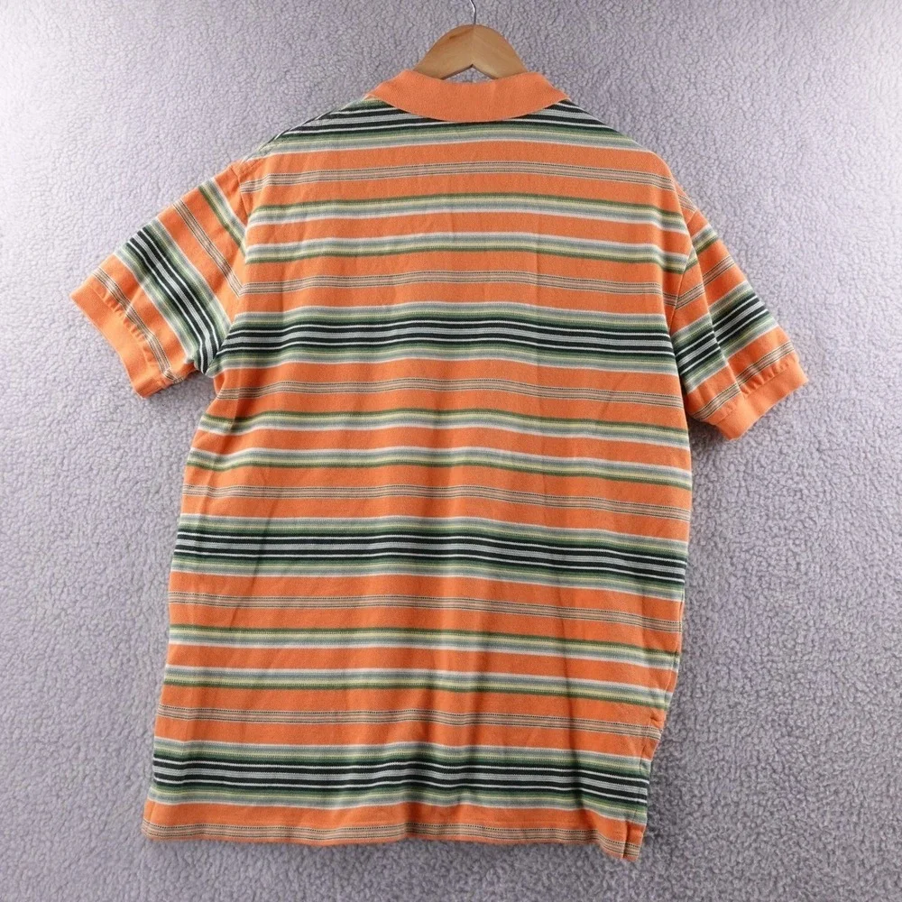 Polo Ralph Lauren Men's Orange Striped Short Sleeve Polo Shirt Size L - Picture 3 of 5